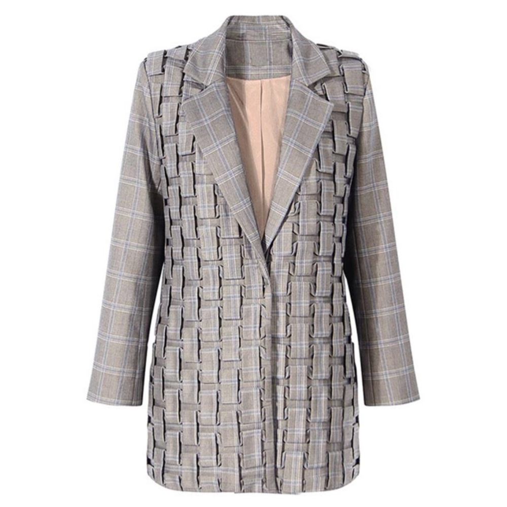 Akira Grey 3D Squre Blazer Jacket S/M NWT
